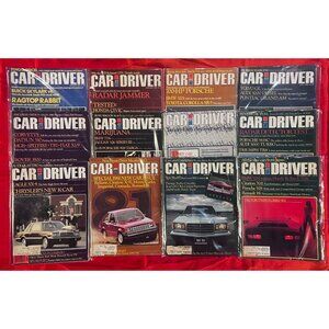 CAR GIFT! Complete 1980 CAR and DRIVER Magazine Set (12 Issues, Jan–Dec)